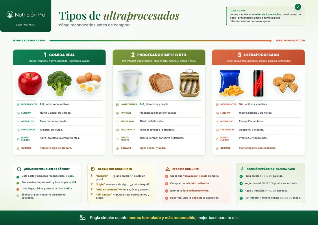 Lámina: tipos de ultraprocesados